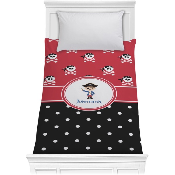 Custom Pirate & Dots Comforter - Twin (Personalized)