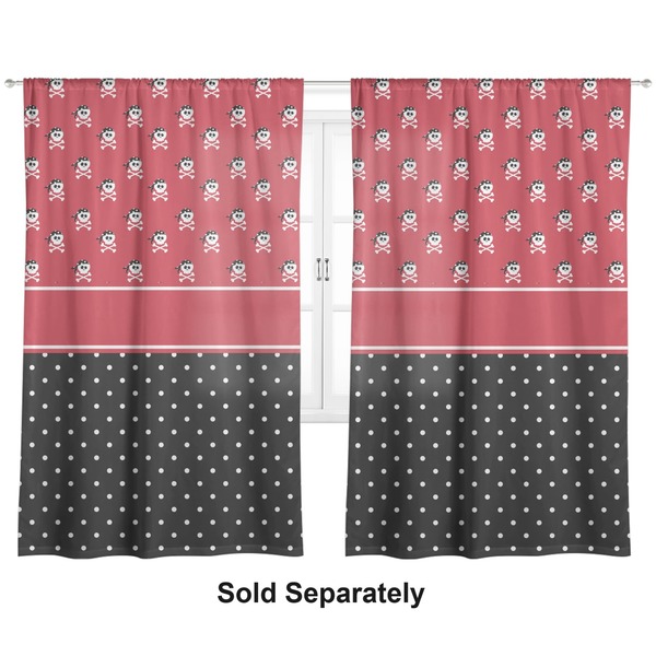 Custom Pirate & Dots Curtain Panel - Custom Size