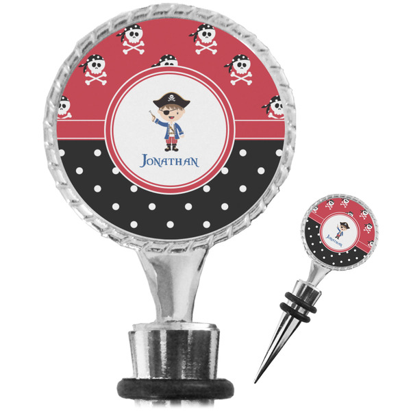 Custom Pirate & Dots Wine Bottle Stopper (Personalized)
