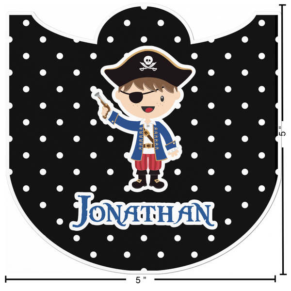 Pirate & Dots Custom Shape Iron On Patches - L - APPROVAL