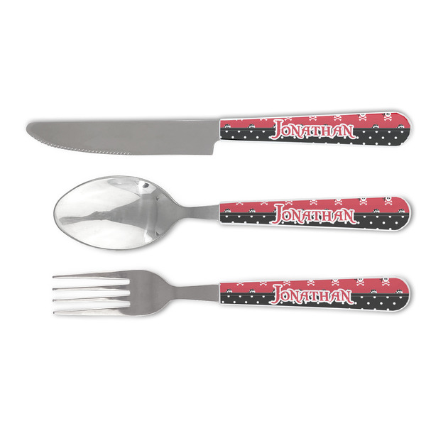 Custom Pirate & Dots Cutlery Set (Personalized)