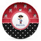 Pirate & Dots Microwave Safe Plastic Plate - Composite Polymer (Personalized)