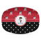Pirate & Dots Plastic Platter - Microwave & Oven Safe Composite Polymer (Personalized)