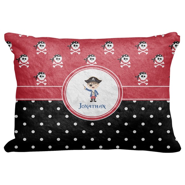 Custom Pirate & Dots Decorative Baby Pillowcase - 16"x12" (Personalized)