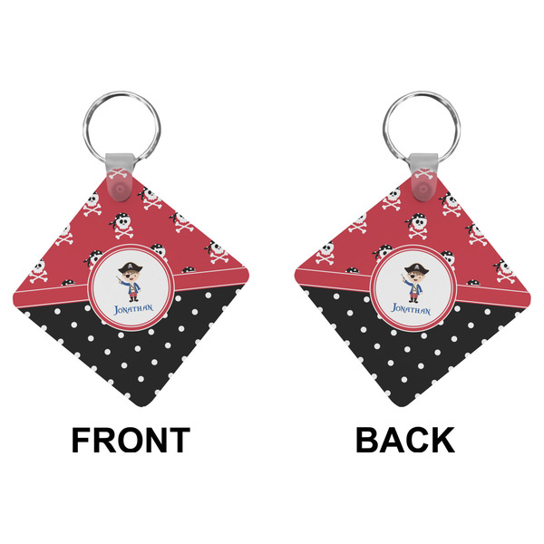 Pirate & Dots Diamond Keychain (Front + Back)