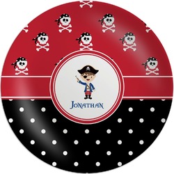 Pirate & Dots Melamine Plate (Personalized)