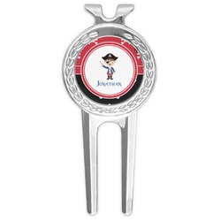 Pirate & Dots Golf Divot Tool & Ball Marker (Personalized)