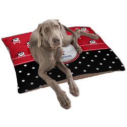 Pirate & Dots Dog Bed - Large w/ Name or Text