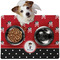 Pirate & Dots Dog Food Mat - Medium LIFESTYLE