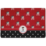 Pirate & Dots Dog Food Mat w/ Name or Text