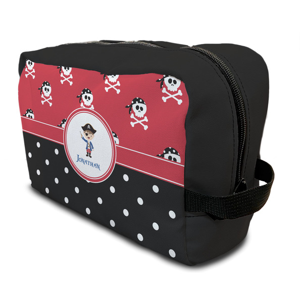 Custom Pirate & Dots Toiletry Bag / Dopp Kit (Personalized)