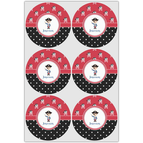Pirate & Dots Drink Topper - Large - Set of 6