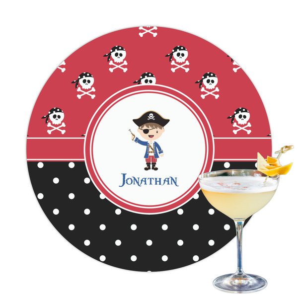 Custom Pirate & Dots Printed Drink Topper (Personalized)