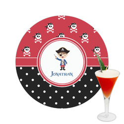 Pirate & Dots Printed Drink Topper -  2.5" (Personalized)