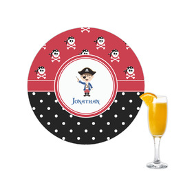 Pirate & Dots Printed Drink Topper - 2.15" (Personalized)