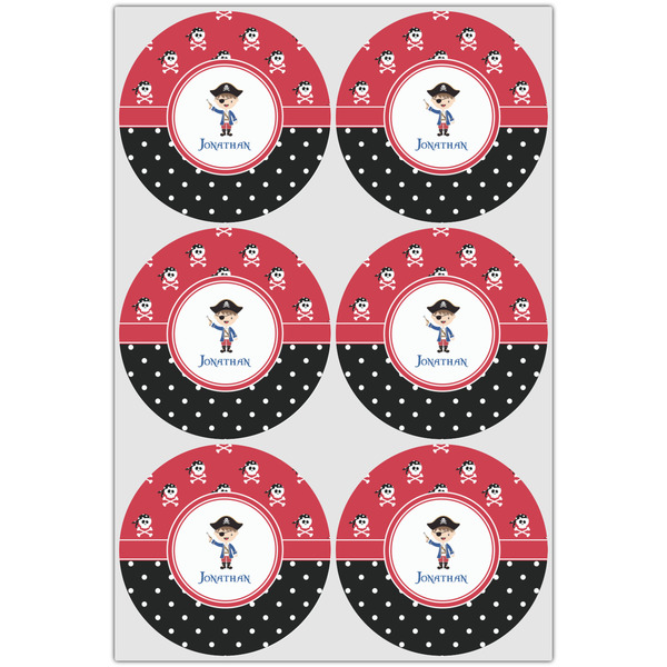 Pirate & Dots Drink Topper - XLarge - Set of 6