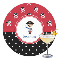 Pirate & Dots Printed Drink Topper - 3.5" (Personalized)