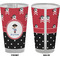 Pirate & Dots Pint Glass - Full Color - Front & Back Views