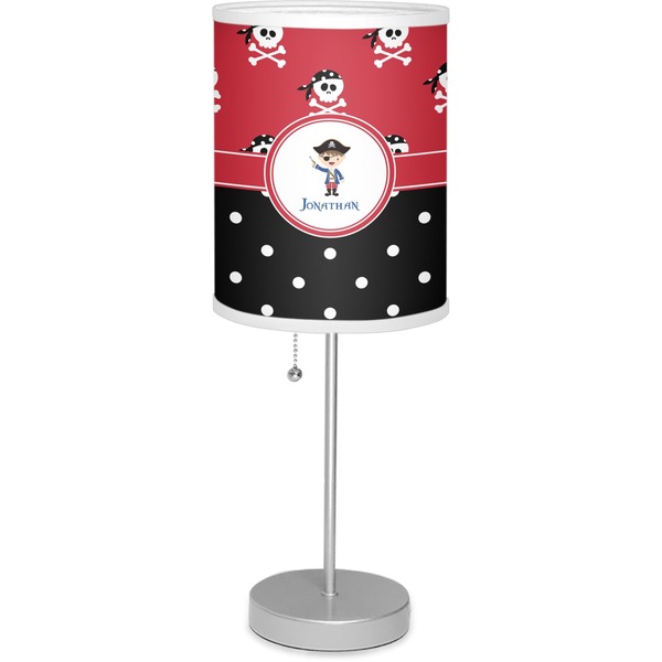 Custom Pirate & Dots 7" Drum Lamp with Shade (Personalized)