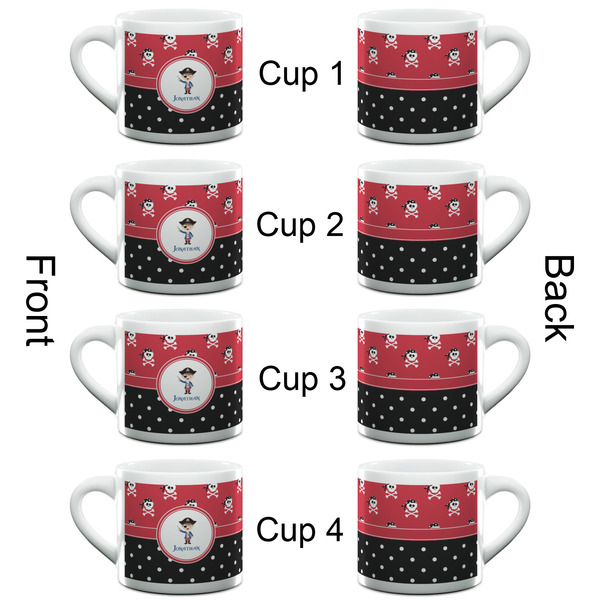 Pirate & Dots Espresso Cup - 6oz (Double Shot Set of 4) APPROVAL