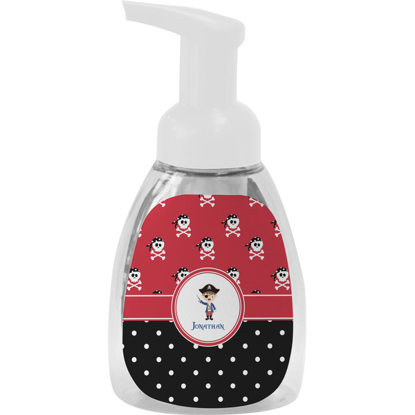 Custom Pirate & Dots Foam Soap Bottle - White (Personalized)