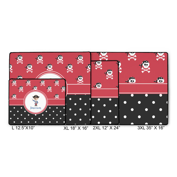 Pirate & Dots Gaming Mats - SIZE CHART