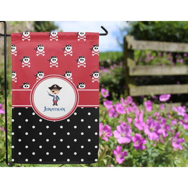 Pirate & Dots Garden Flag - Outside In Flowers