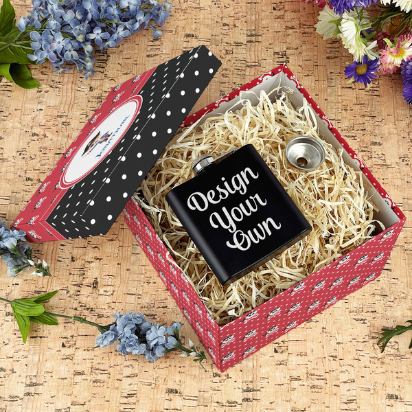 Pirate & Dots Gift Boxes with Lid - Canvas Wrapped - Large - In Context