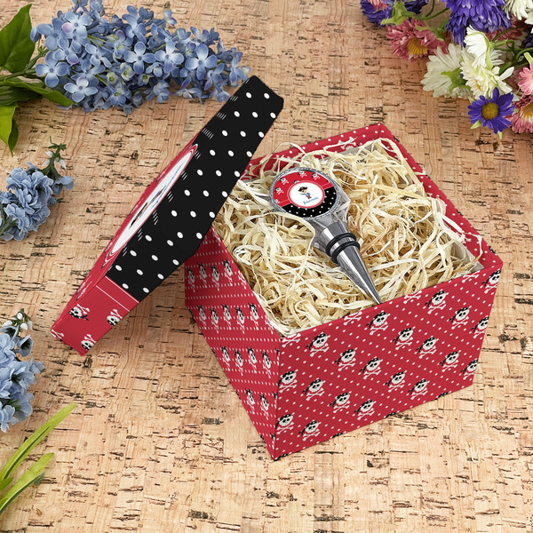 Pirate & Dots Gift Boxes with Lid - Canvas Wrapped - Medium - In Context