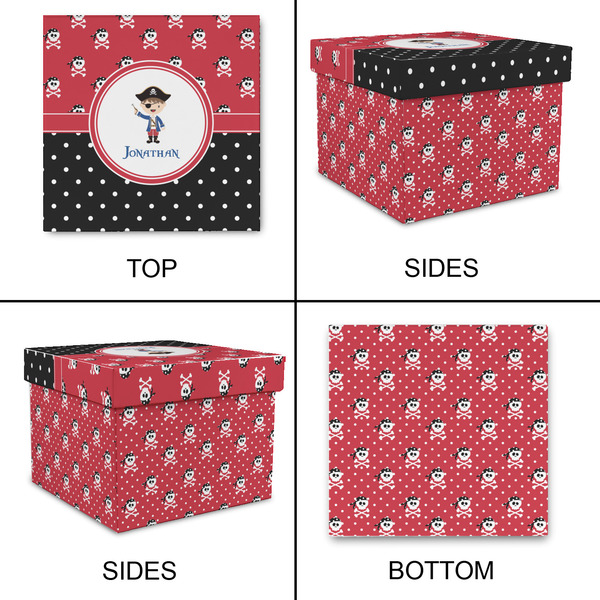 Pirate & Dots Gift Boxes with Lid - Canvas Wrapped - X-Large - Approval