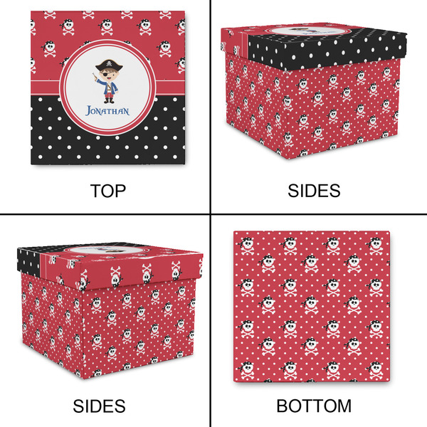 Pirate & Dots Gift Boxes with Lid - Canvas Wrapped - XX-Large - Approval