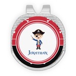 Pirate & Dots Golf Ball Marker - Hat Clip - Silver