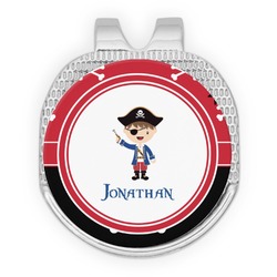Pirate & Dots Golf Ball Marker - Hat Clip - Silver