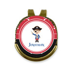 Pirate & Dots Golf Ball Marker - Hat Clip - Gold