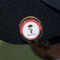 Pirate & Dots Golf Ball Marker Hat Clip - Gold - On Hat