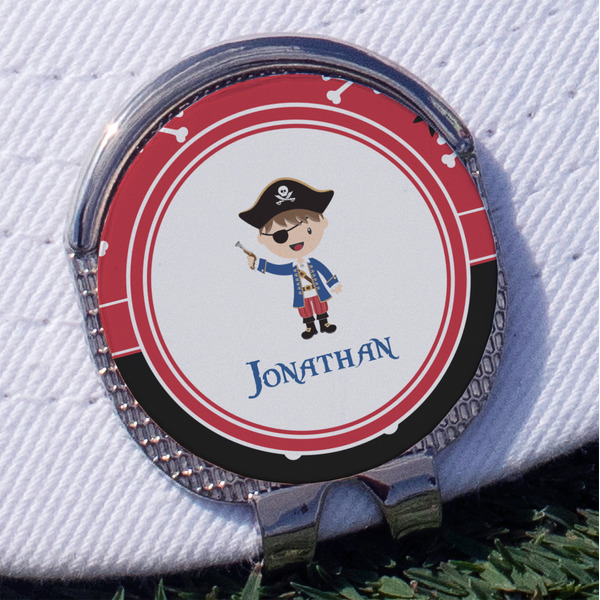 Custom Pirate & Dots Golf Ball Marker - Hat Clip