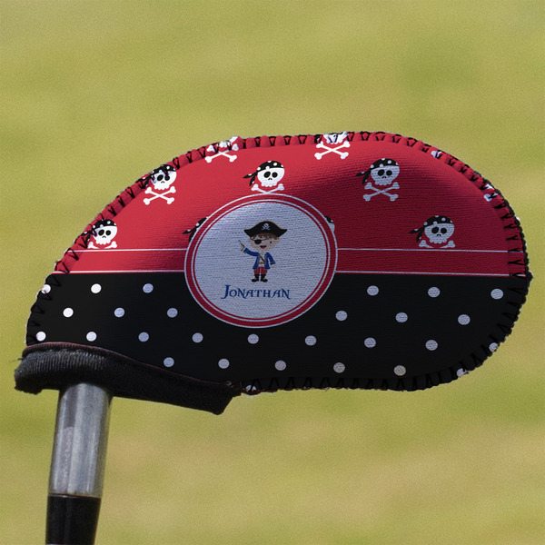 Custom Pirate & Dots Golf Club Iron Cover - Single (Personalized)