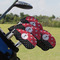 Pirate & Dots Golf Club Cover - Set of 9 - On Clubs