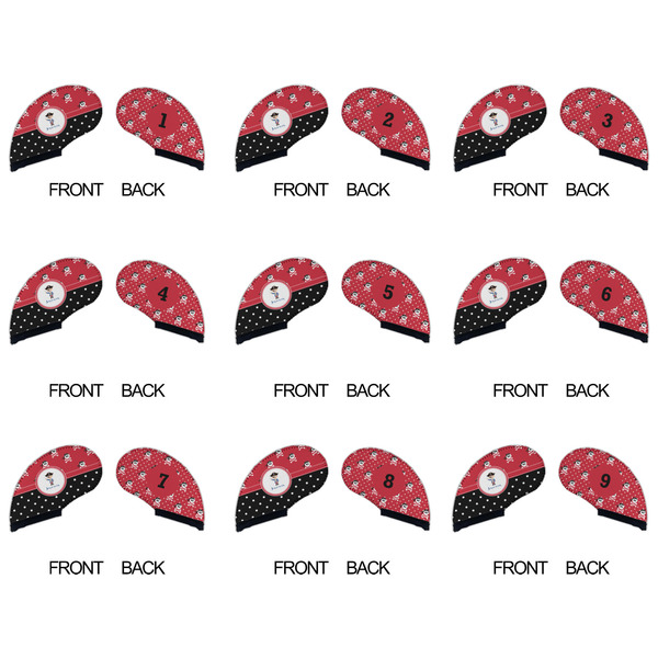 Pirate & Dots Golf Club Covers - APPROVAL (set of 9)