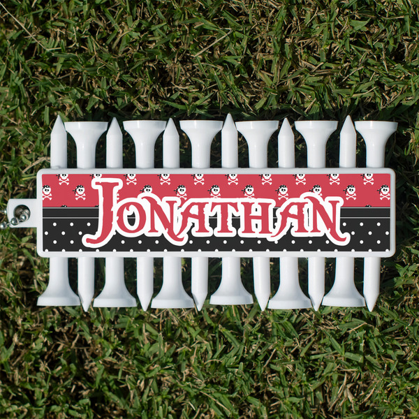 Custom Pirate & Dots Golf Tees & Ball Markers Set (Personalized)
