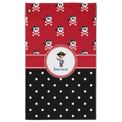 Pirate & Dots Golf Towel - Poly-Cotton Blend - Large w/ Name or Text