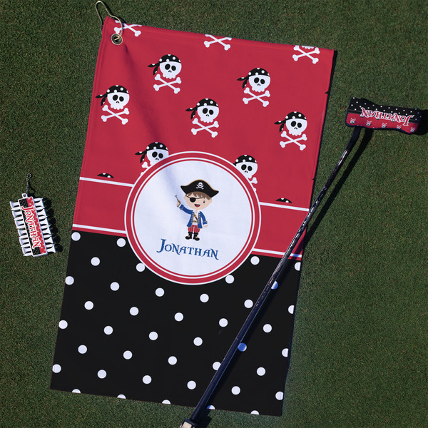 Custom Pirate & Dots Golf Towel Gift Set (Personalized)