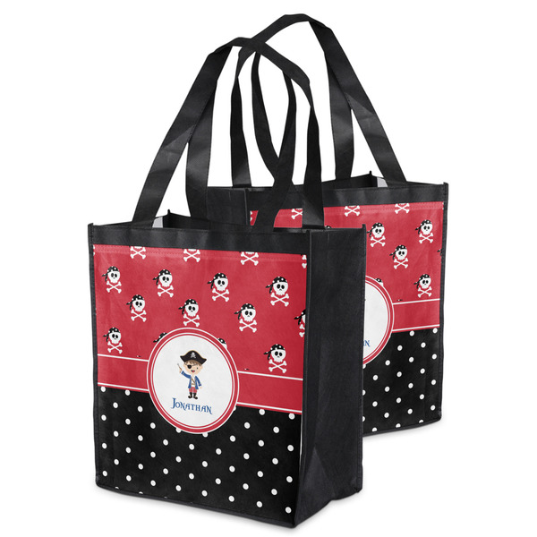 Pirate & Dots Grocery Bag - MAIN