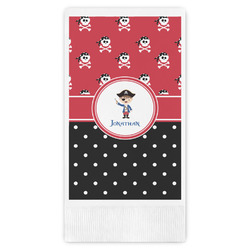 Pirate & Dots Guest Napkins - Full Color - Embossed Edge (Personalized)
