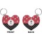 Pirate & Dots Heart Keychain (Front + Back)