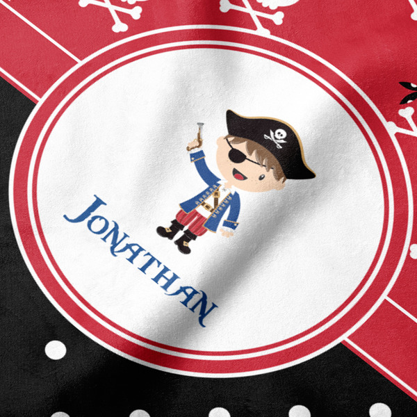 Pirate & Dots Hooded Baby Towel- Detail Close Up