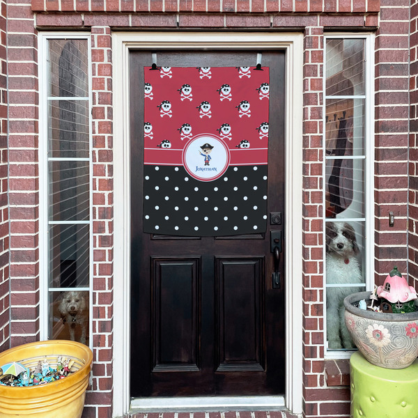 Pirate & Dots House Flags - Double Sided - (Over the door) LIFESTYLE