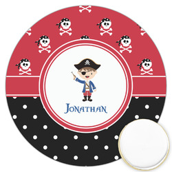 Pirate & Dots Printed Cookie Topper - 3.25" (Personalized)
