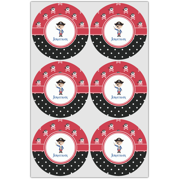 Pirate & Dots Icing Circle - Large - Set of 6