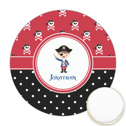 Pirate & Dots Printed Cookie Topper - Round (Personalized)